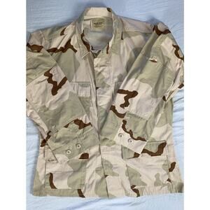 NCED BDU Ripstop Combat Coat, Shirt. Desert Camouflage Pattern. Men's M Short.